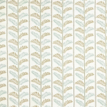 Nina Campbell PLUMIER NCF4462-03 Sage green and warm taupe on off-white background