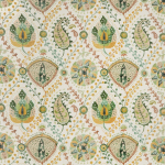 Nina Campbell MAJORELLE NCF4467-03 Forest green, mustard yellow and cream with pale green touches