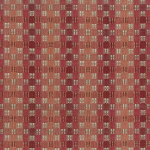 Nina Campbell BOULBON NCF4472-01 Rich cranberry red, terracotta and natural beige tones