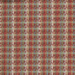 Nina Campbell CHICOT NCF4473-01 Rich terracotta red with sage green and cream accents