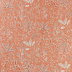 Nina Campbell LA DEVINIÈRE NCF4480-05 Warm coral orange with cream and subtle brown detailing