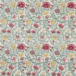 Nina Campbell CHABOT NCF4483-02 Cream base with crimson red, pale yellow and sage green details