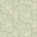 Nina Campbell FORÊT NCF4484-04 Pale mint green background with ivory floral elements