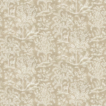 Nina Campbell FORÊT NCF4484-05 Warm sandy beige with off-white nature inspired details