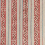 Nina Campbell MANNINGTREE NCF4502-01 Coral red and cream with subtle blue accents