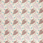 Nina Campbell FELBRIGG NCF4503-01 Cream background with dusky rose pink and turquoise accents