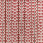 Nina Campbell WOODBRIDGE STRIPE NCF4504-01 Terracotta red and cream with brown accent details