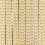 Nina Campbell WOODBRIDGE STRIPE NCF4504-03 Warm mustard yellow and cream with brown accent details