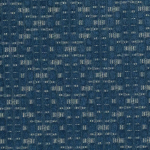 Nina Campbell MERLESHAM NCF4513-06 Deep indigo blue with silvery grey accent threads