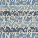 Nina Campbell APPLEDORE NCF4520-02 Navy blue and soft powder blue on cream background