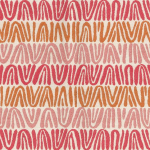 Nina Campbell APPLEDORE NCF4520-04 Coral red, burnt orange, and pale pink on cream