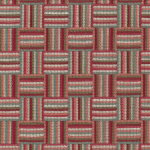 Nina Campbell ATTWOOD NCF4522-02 Cranberry red, grey and beige with cream highlights