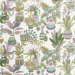 Nina Campbell TUDELEY NCF4530-03 Soft lilac, sage green and olive on cream background