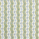 Nina Campbell SIDNEY STRIPE NCF4532-02 Muted lime green, powder blue and white