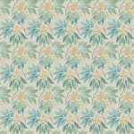 Nina Campbell SONIA NCF4551-02 Sage green, teal blue and beige with golden yellow accents