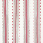 Nina Campbell MABEL STRIPE NCF4552-01 Soft rose pink and crimson red on white background