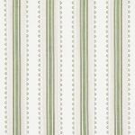 Nina Campbell MABEL STRIPE NCF4552-04 Olive green and beige on white background
