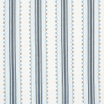 Nina Campbell MABEL STRIPE NCF4552-05 Navy blue and light blue on white background