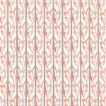 Nina Campbell DORA NCF4554-03 Coral pink and light beige on white background
