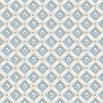 Nina Campbell ELSIE NCF4555-05 Powder blue with taupe grey and white accents