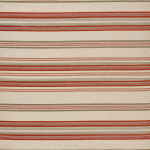 Nina Campbell FARNAZ STRIPE NCF4564-01 Natural beige background with rust-orange and olive-brown stripes
