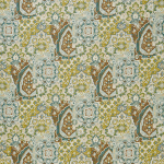 Nina Campbell PARIDAIZA NCF4565-02 Soft duckegg blue, mustard yellow and chocolate brown combination