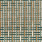 Nina Campbell ALTANA NCF4573-03 Forest green, golden tan and cream in interwoven pattern