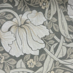  William Morris Pimpernel BH2107F_GREY A soft medium grey  with lighter greige botanical motifs creating t...