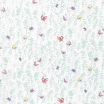Osborne & Little Butterfly Meadow Fabric F6052-01 Aqua/Blue