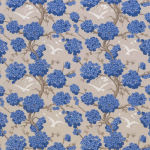 Osborne & Little Japonerie fabric F6560-01 Sapphire/Ivory/Stone