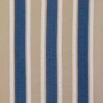 Osborne & Little Chantilly Stripe Fabric F6561-01 Sapphire Blue / Ivory