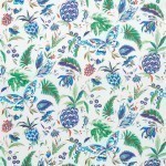Matthew Williamson Habanera Fabric F6794-03 Pebble/Grass/Ultramarine/Blue