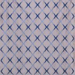 Matthew Williamson Jali Trellis Fabric F6942-04 Silver/Blue