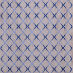 Matthew Williamson Jali Trellis Fabric F6942-04 Silver/Blue