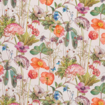 Osborne & Little Meadow Fabric F7010-01 White/Coral/Emerald