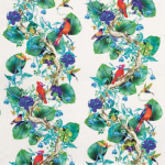 Osborne & Little Rain Forest Fabric F7013-01 Emerald / Ruby