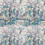 Osborne & Little Japanese Garden Fabric F7015-01 Blue