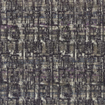 Osborne & Little Oakley Fabric F7064-01  Aubergine/Steel