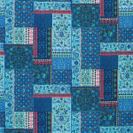 Matthew Williamson Folklore Fabric F7121-04 Persian Blue/Pink