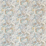 Osborne & Little Fanfare Fabric F7128-02 Grey/Aqua/Sand