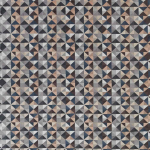 Osborne & Little Velatura Fabric F7183-01 Mink/Charcoal/Ivory