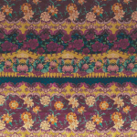 Osborne & Little Torcello Fabric F7185-02 Plum/Amber/Peacock