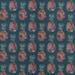Matthew Williamson Ananas Fabric F7245-03 Dark Teal/Scarlet/Jade