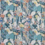 Matthew Williamson Cactus Garden Fabrics F7247-01 Peacock/Coral/Lemon