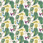 Osborne & Little Trailing Orchid Outdoor Fabric F7443-01 Lemon