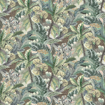 Osborne & Little Maranta F7446-02 Ivory, Black, Aqua