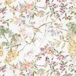 Nina Campbell Penglai Fabric NCF4171-01 Magenta/Green/Lavender