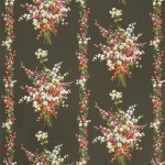 Nina Campbell Suzhou Fabric NCF4174-02 Chocolate/Coral/Pink