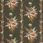 Nina Campbell Suzhou Fabric NCF4174-02 Chocolate/Coral/Pink