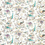 Nina Campbell Perdana Fabric NCF4245-03 Aqua/Amethyst